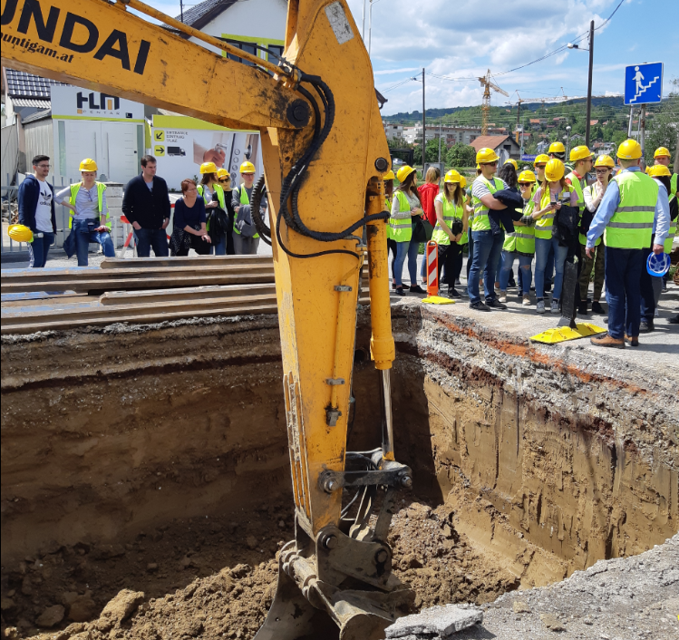 Students of the Faculty of Civil Engineering on Dubravica I. and III. construction site